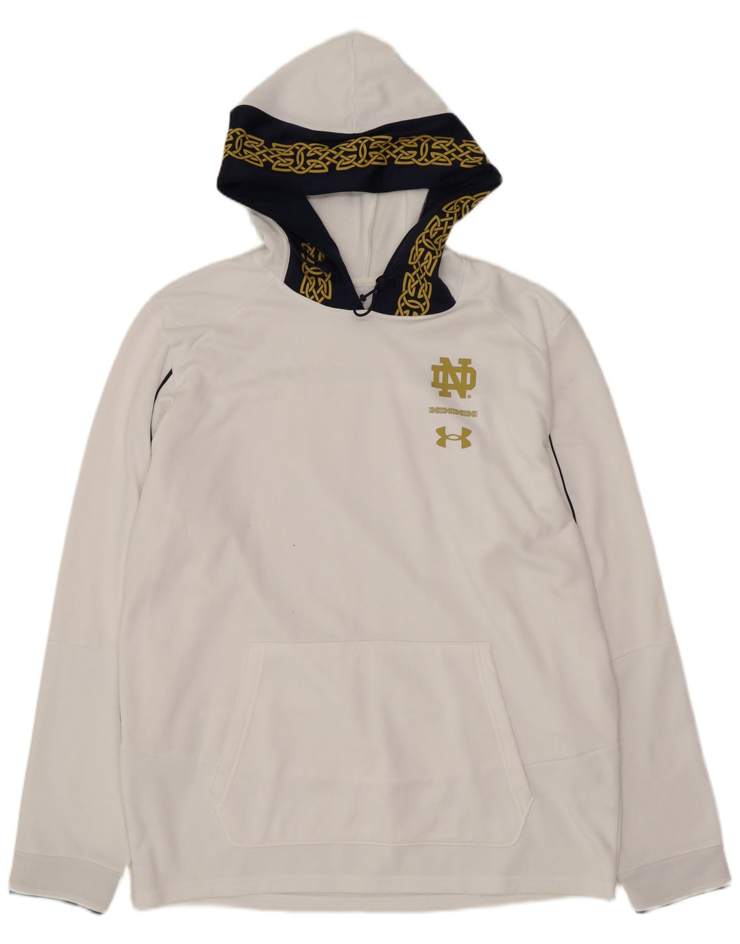 UNDER ARMOUR Herren-Kapuzenpullover mit Grafik, groß, weißes Farbblock-Polyester