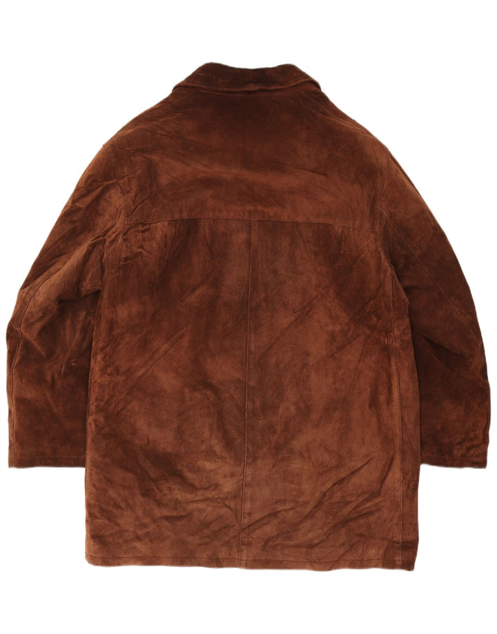 Conbipel Damen Wildledermantel IT 48 XL Braunes Leder