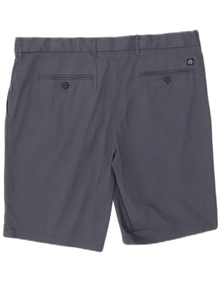 Marks & Spencer Herren Chinoshorts W38 XL Blaue Baumwolle