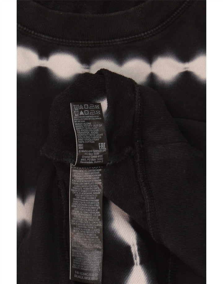 Marks & Spencer Damen-Sweatshirt in Übergröße, Gr. 18, XL, Schwarz, Batikfärbung