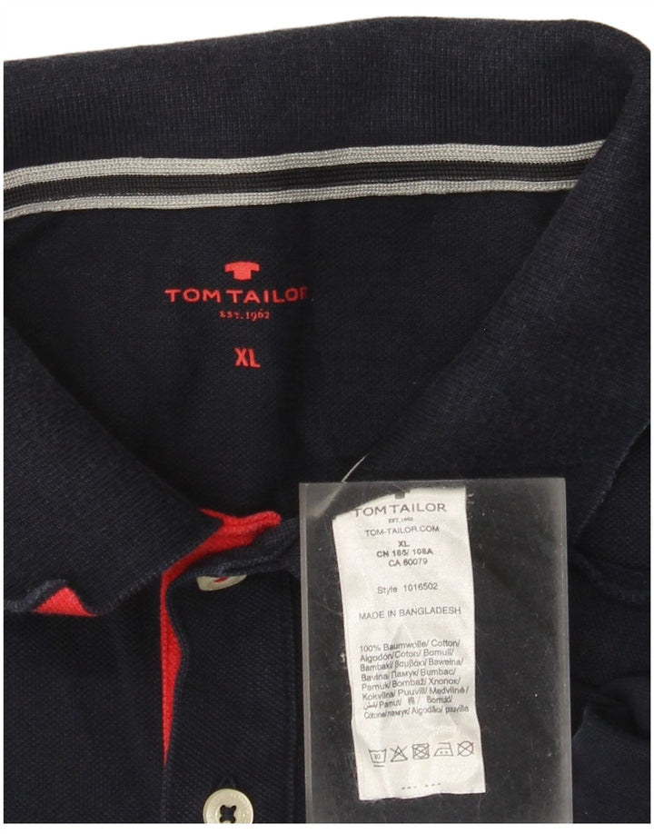 Tom Tailor Herren Poloshirt XL Marineblau Baumwolle