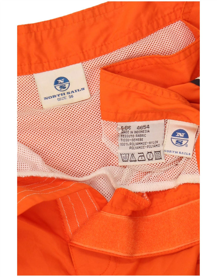 North Sails Herren Badeshorts mit Grafik, Größe L, Orange, Polyamid
