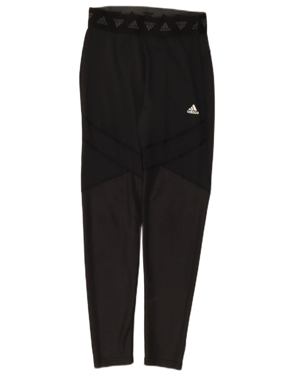 Adidas Damen Aeroready Graphic Leggings UK 12/14 Medium Schwarz