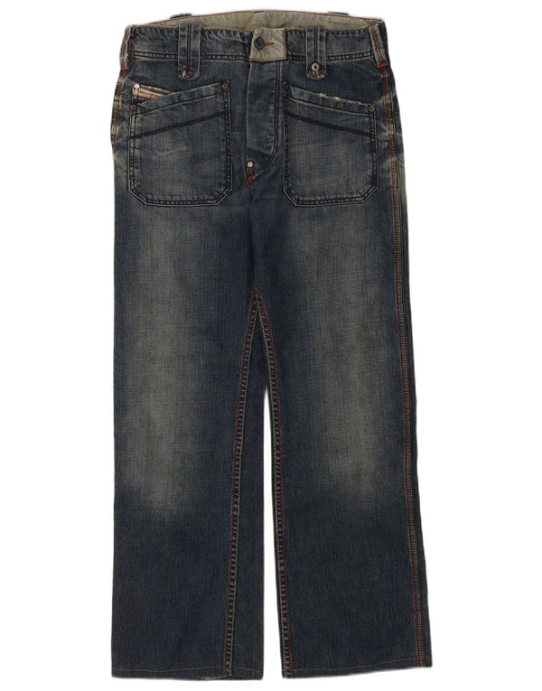 Diesel Damen Straight Jeans W29 L28 Blaue Baumwolle