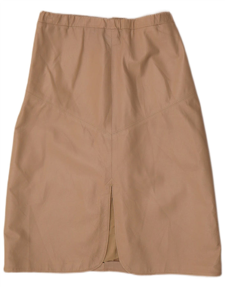 VINTAGE Damen Lederrock W30 Mittelbeige