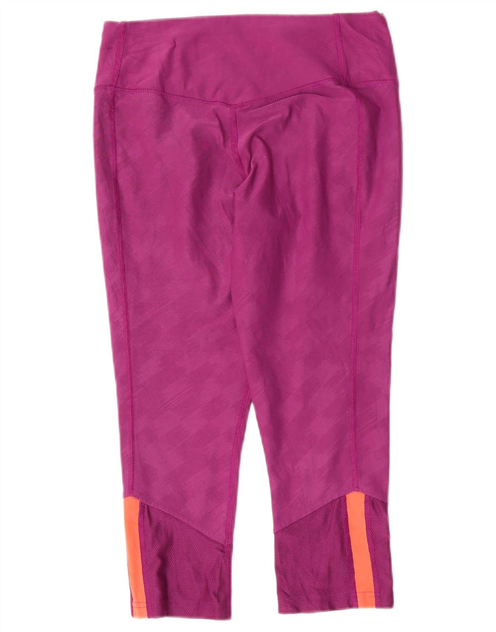 Nike Damen Capri-Leggings UK 10 Small Lila Geometrisch Polyester