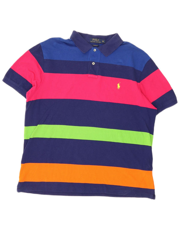 Polo Ralph Lauren Mens Custom Fit Polo Shirt XL Multicoloured Striped