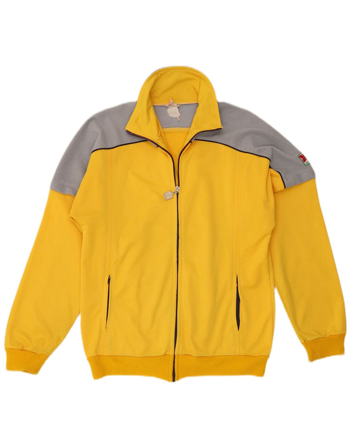 Mec Sport Herren-Trainingsanzug-Top-Jacke IT 46 Small Yellow Colourblock