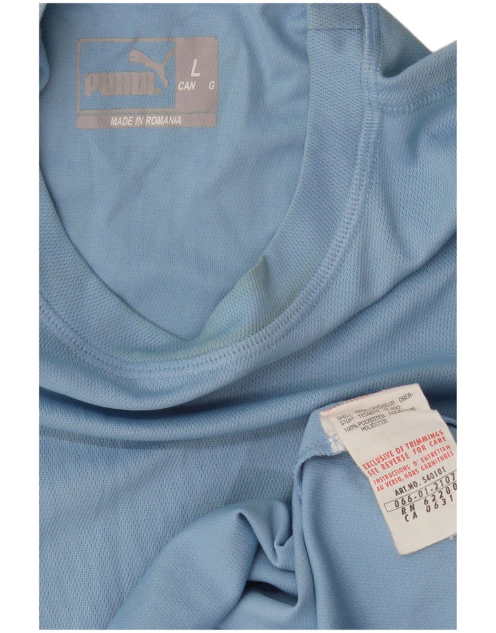 PUMA Herren T-Shirt Top Large Blau Polyester
