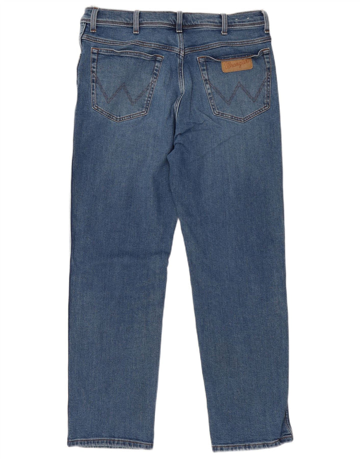 Wrangler Herren Texas Straight Jeans W36 L32 Blaue Baumwolle