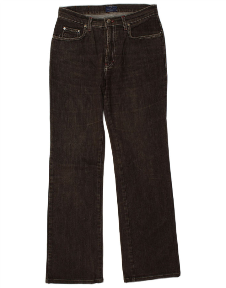 TRUSSARDI Herren Straight Jeans W29 L31 Braune Baumwolle