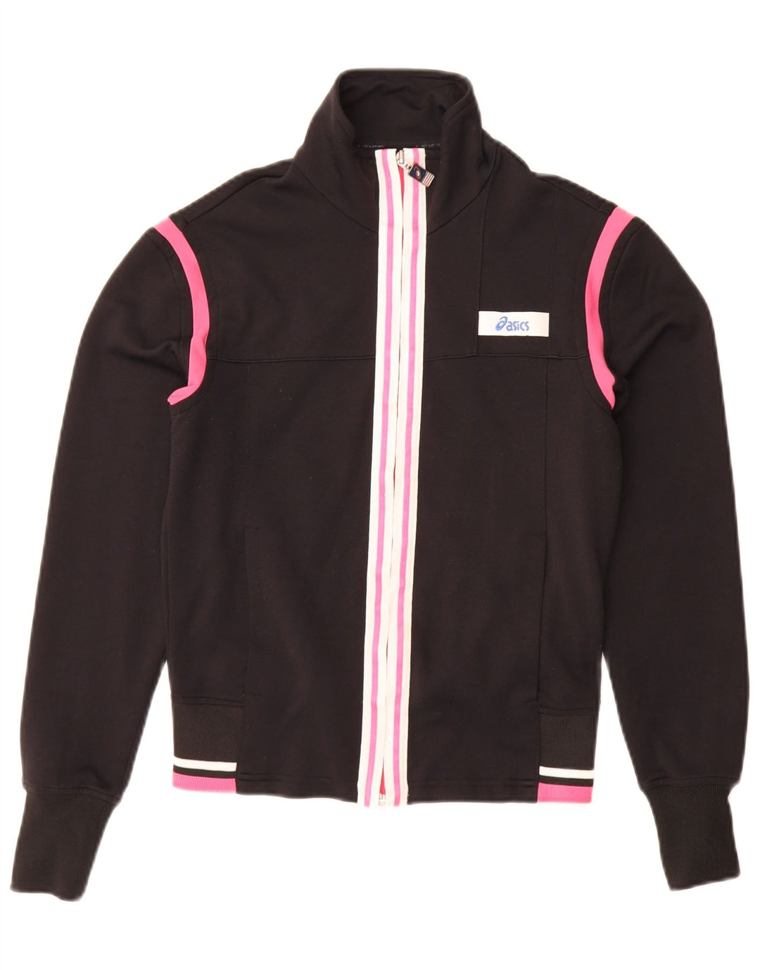 Asics Damen-Trainingsanzug-Top-Jacke, UK 10, Größe S, Schwarz, Farbblock