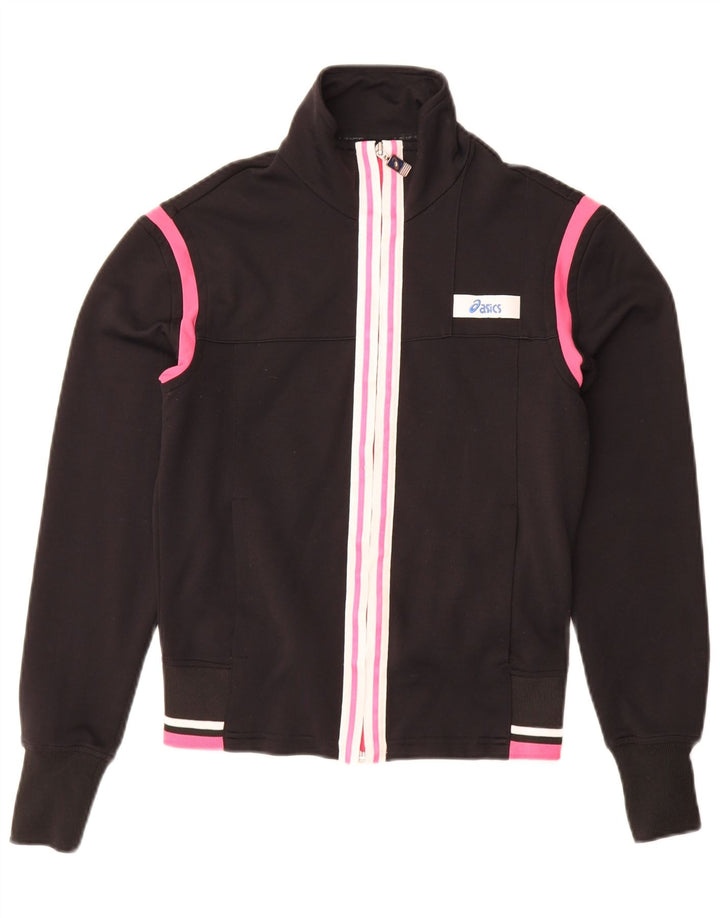 Asics Damen-Trainingsanzug-Top-Jacke, UK 10, Größe S, Schwarz, Farbblock