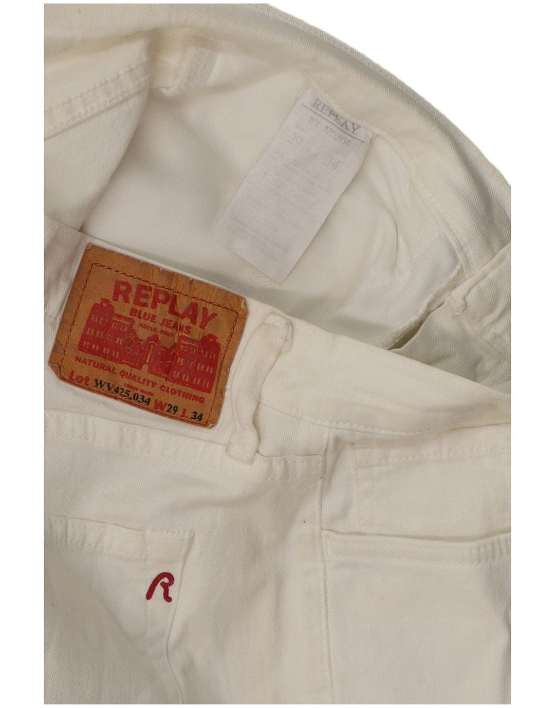 REPLAY Damen Bootcut-Jeans W29 L30 Weiß