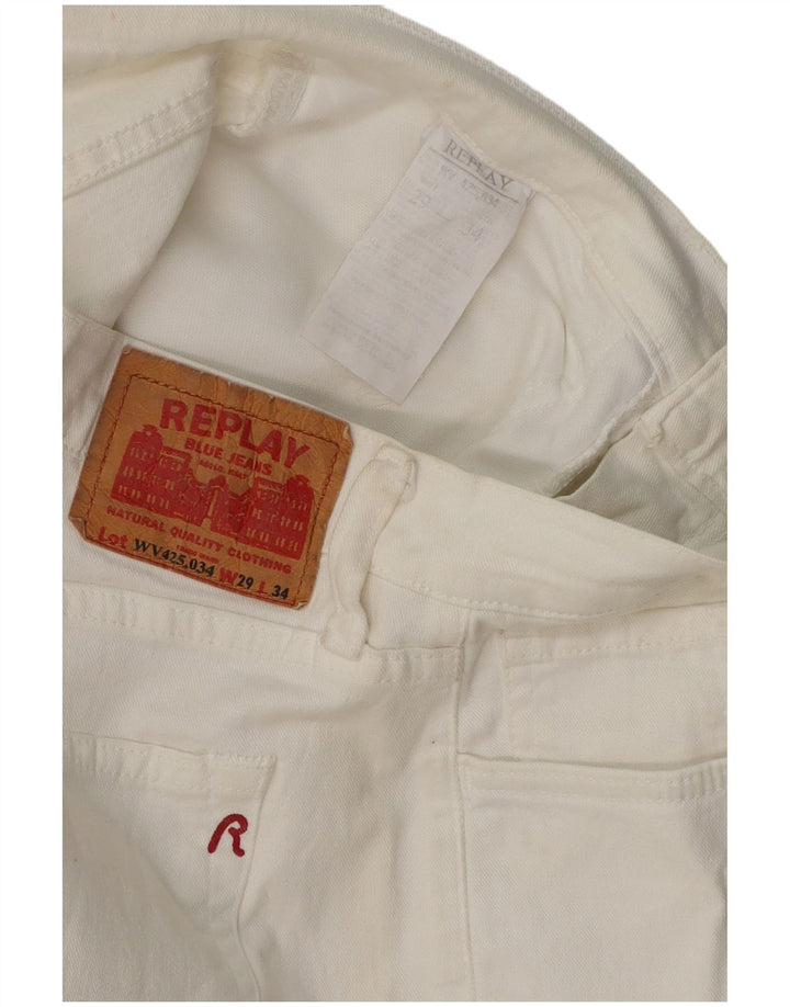 REPLAY Damen Bootcut-Jeans W29 L30 Weiß