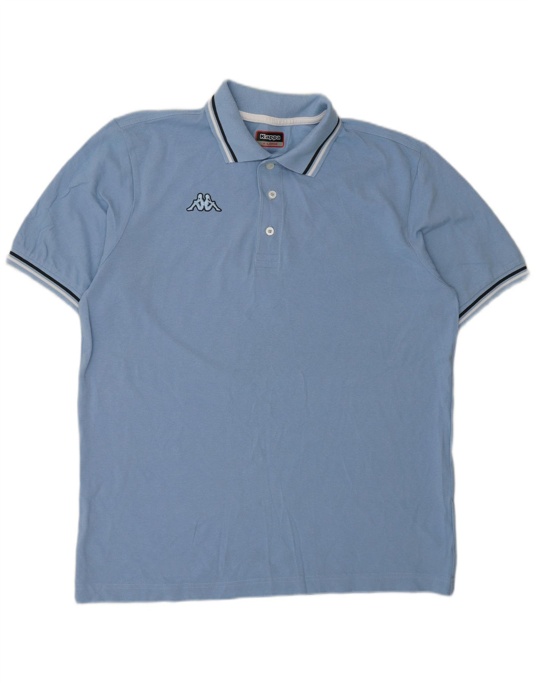 Kappa Herren Poloshirt XL Blau Baumwolle