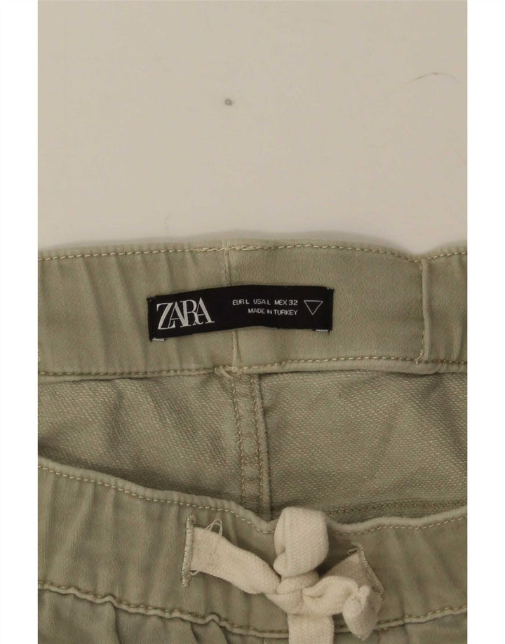 Zara Herren Chino-Shorts, Größe L, W32, Khaki