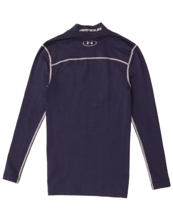 Under Armour Herren Cold Gear Graphic Top Langarm Small Marineblau gestreift