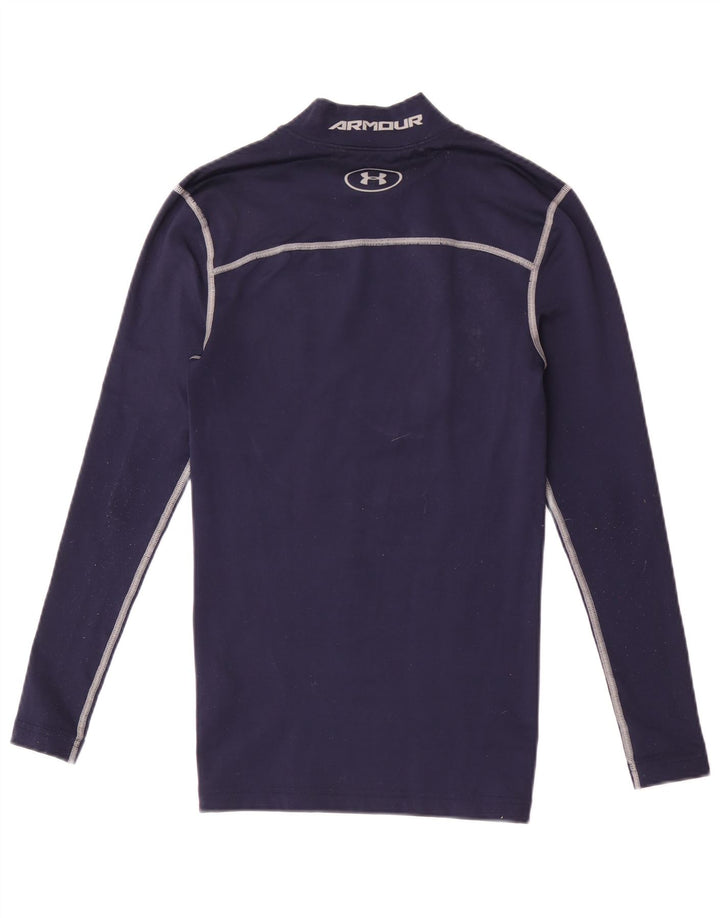 Under Armour Herren Cold Gear Graphic Top Langarm Small Marineblau gestreift