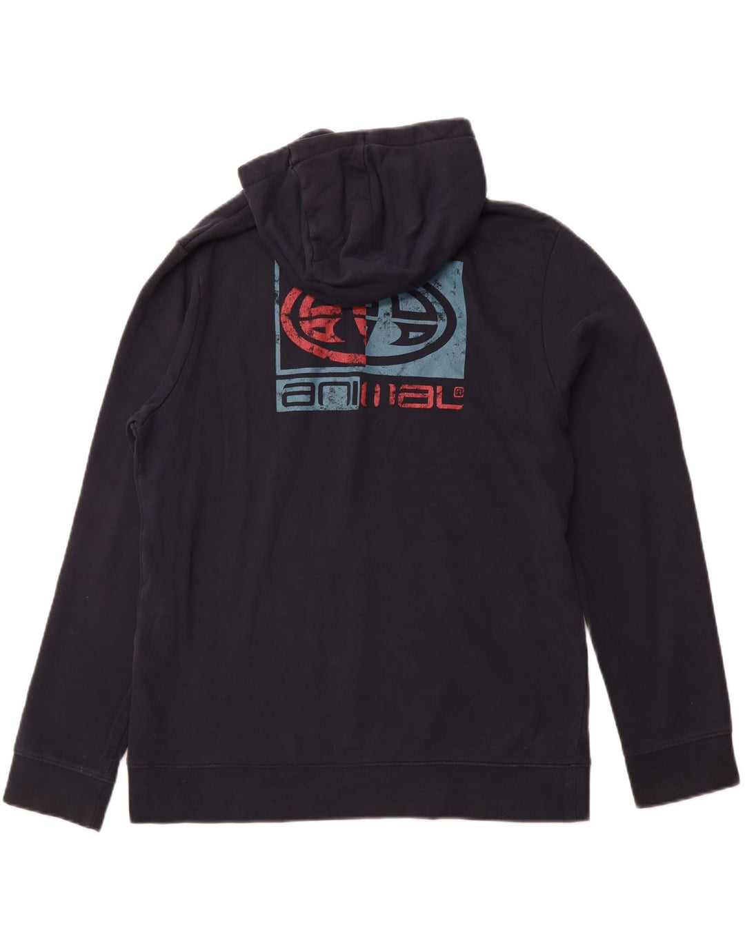 ANIMAL Herren-Kapuzenpullover mit Grafik, groß, marineblau, Baumwolle