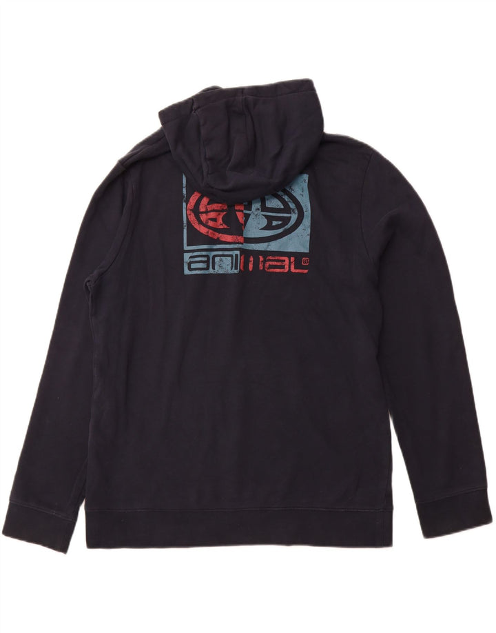 ANIMAL Herren-Kapuzenpullover mit Grafik, groß, marineblau, Baumwolle