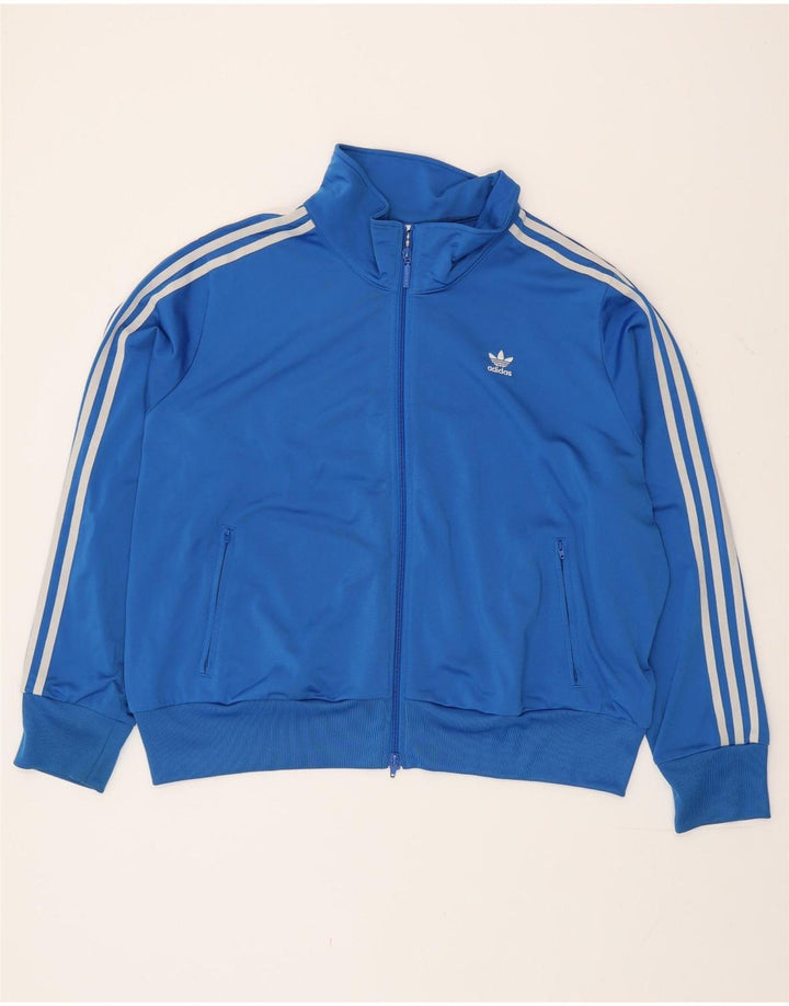 Adidas Damen Übergroße Trainingsjacke, UK 28/30 3XL Blaues Polyester
