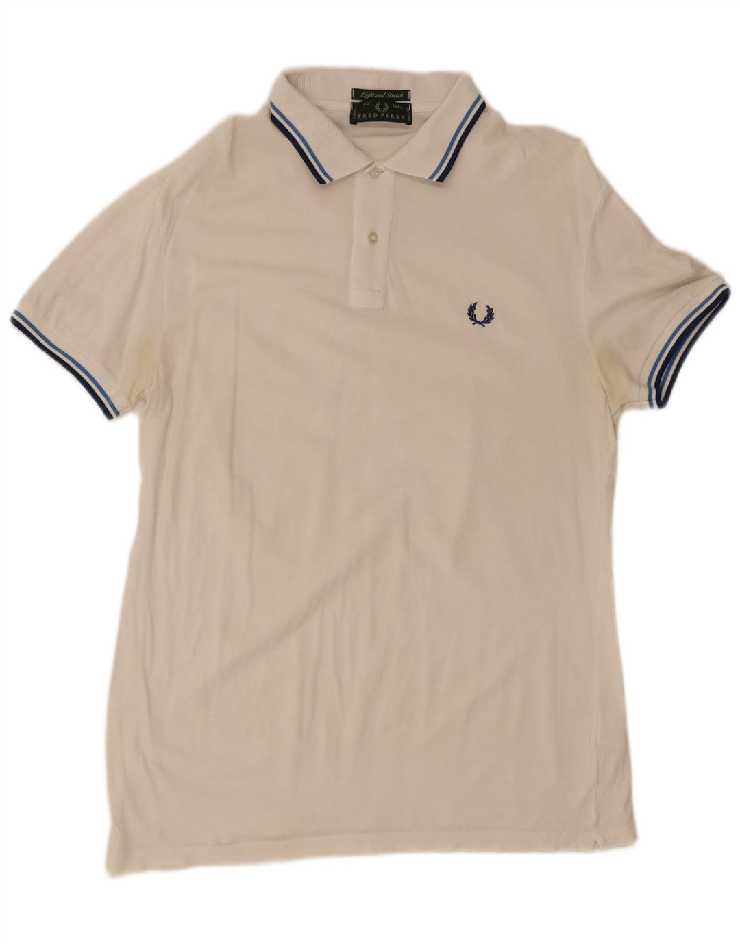 Fred Perry Herren-Poloshirt aus mittelweißer Baumwolle