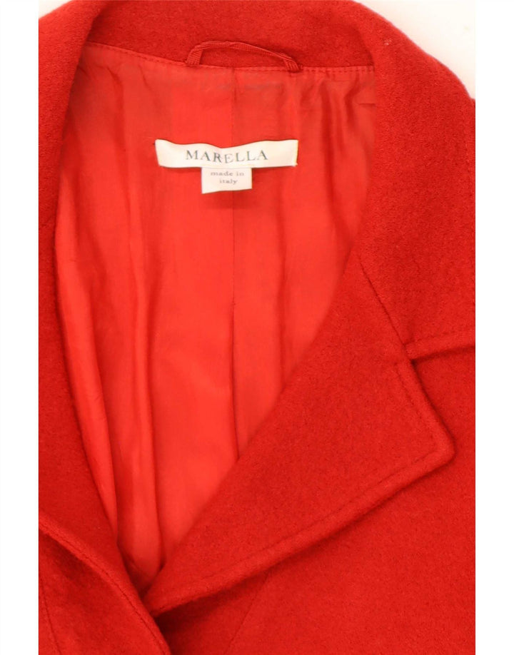 Marella Damen 2-Knopf-Blazerjacke UK 16 Große rote Wolle
