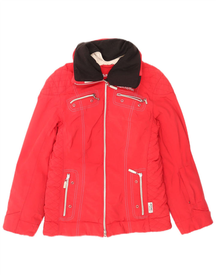Schöffel Damen Skijacke UK 10 Small Rot Colourblock Polyamid