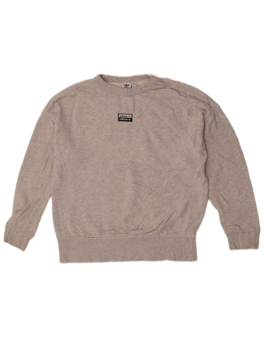 Adidas Damen-Sweatshirt in Übergröße, Gr. 8, Größe S, grau gefleckte Baumwolle