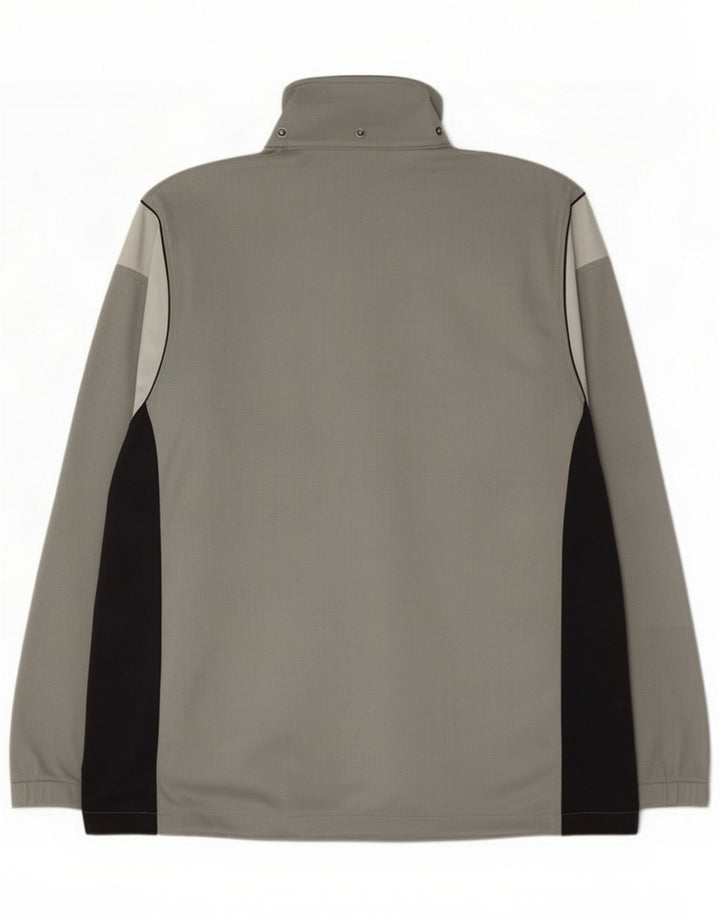 Asics Herren-Trainingsanzug-Topjacke, groß, Grau, Farbblock