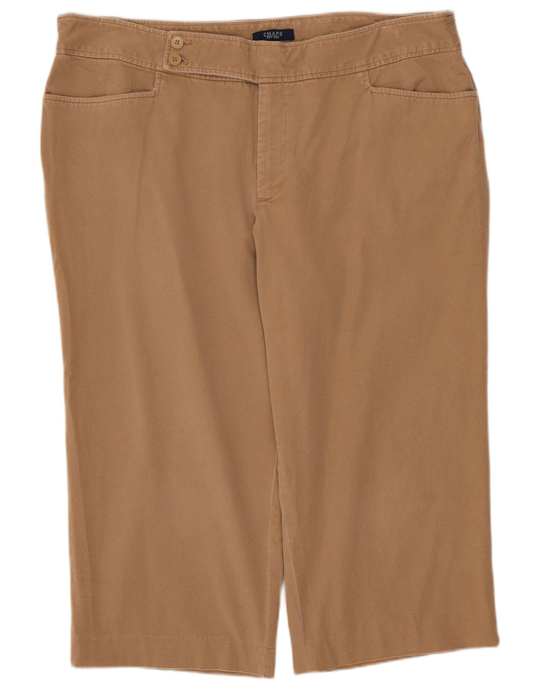 Chaps Damen Caprihose US 18 2XL W38 L20 Beige Baumwolle