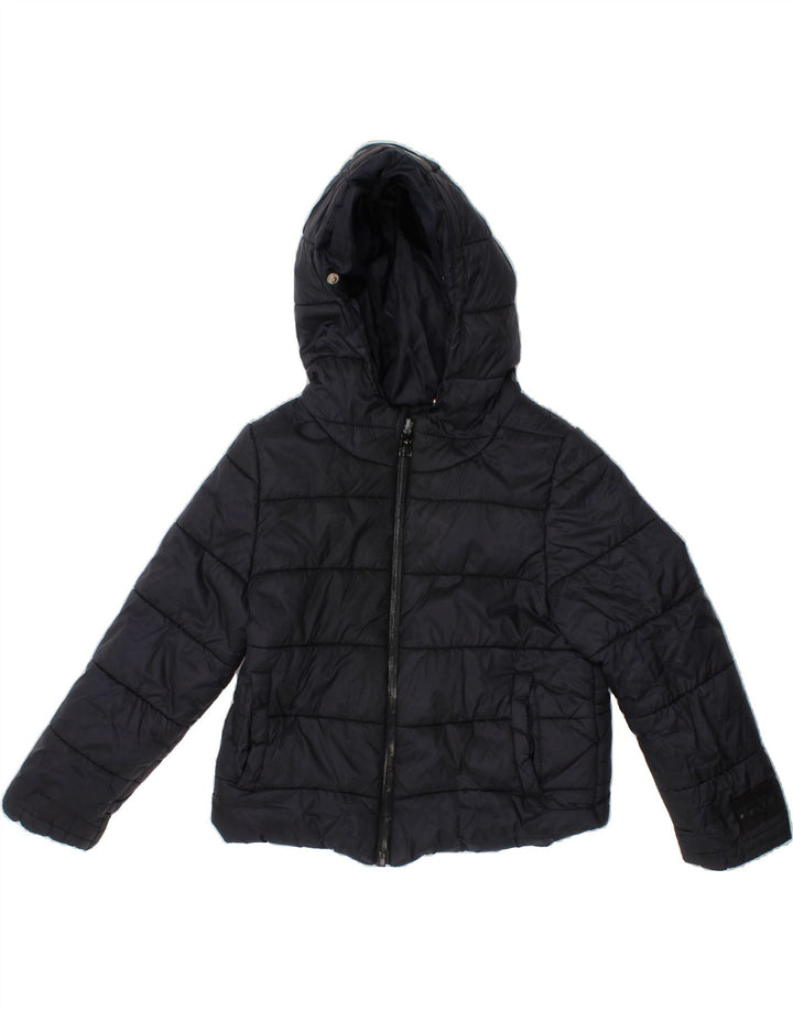 DIADORA Boys Hooded Padded Jacket 2-3 Years Navy Blue Nylon Vintage Diadora and Second-Hand Diadora from Messina Hembry 
