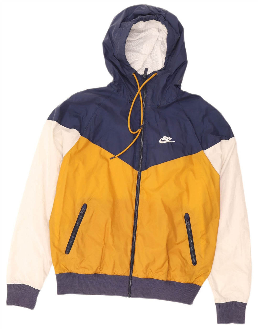 Nike Herren-Regenjacke mit Kapuze, UK 36, Größe S, mehrfarbig, Colourblock-Nylon