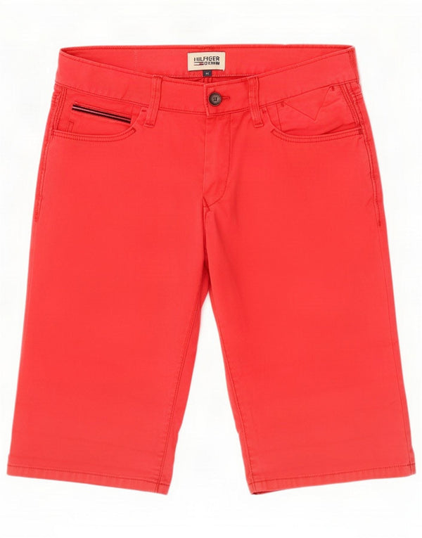 Tommy Hilfiger Damen Casual Shorts Medium W28 Rote Baumwolle