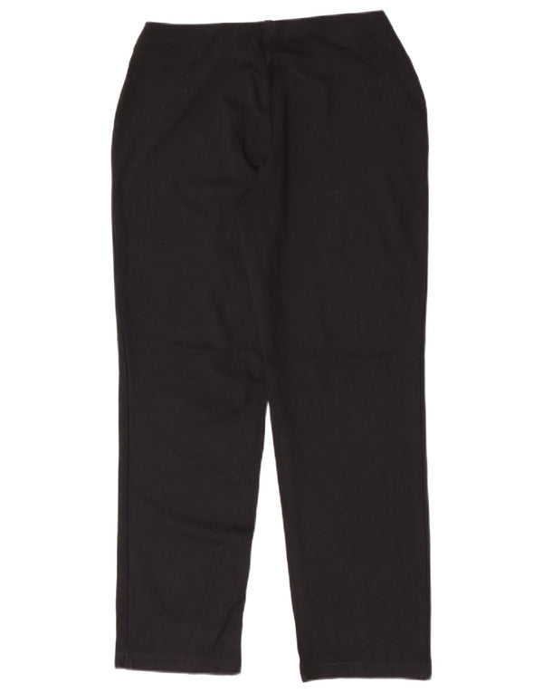 Marks & Spencer Womens Straight Casual Trousers UK 12 Medium W28 L29 Black