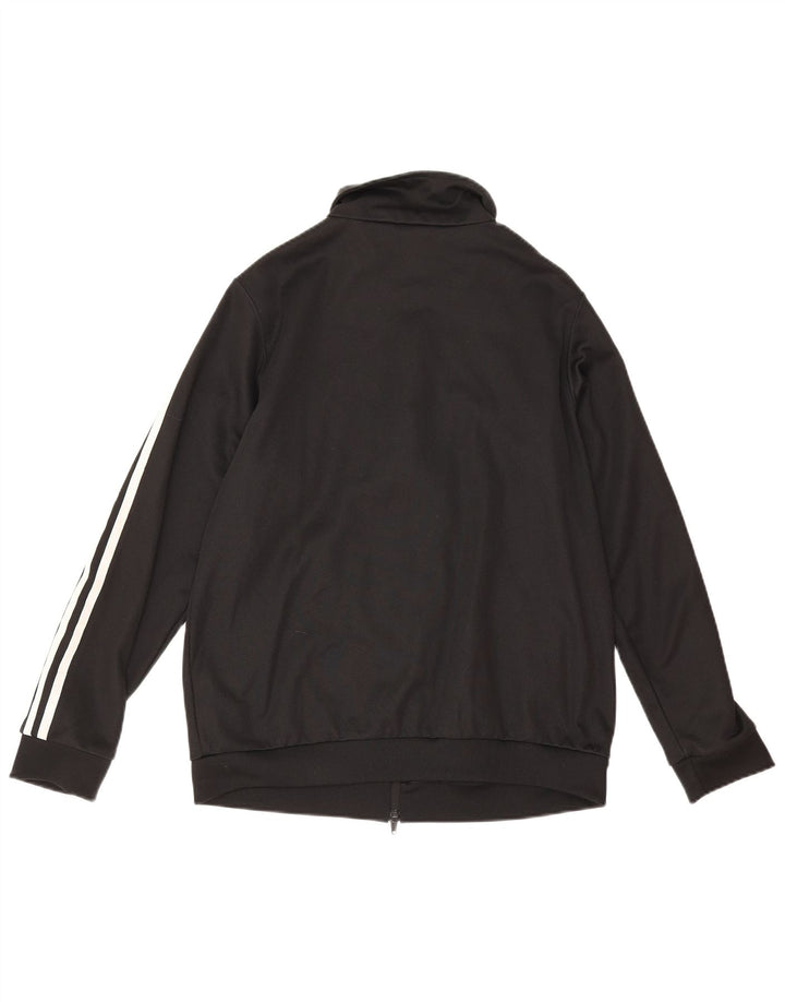 Adidas Damen Trainingsanzug Top Jacke UK 12 Medium Schwarz Baumwolle