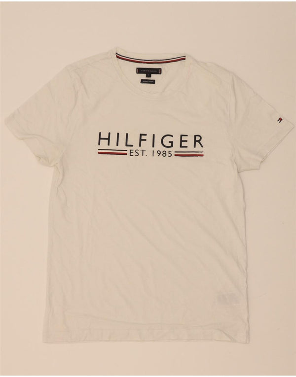 Tommy Hilfiger Herren-T-Shirt mit Grafik, mittelweiße Baumwolle