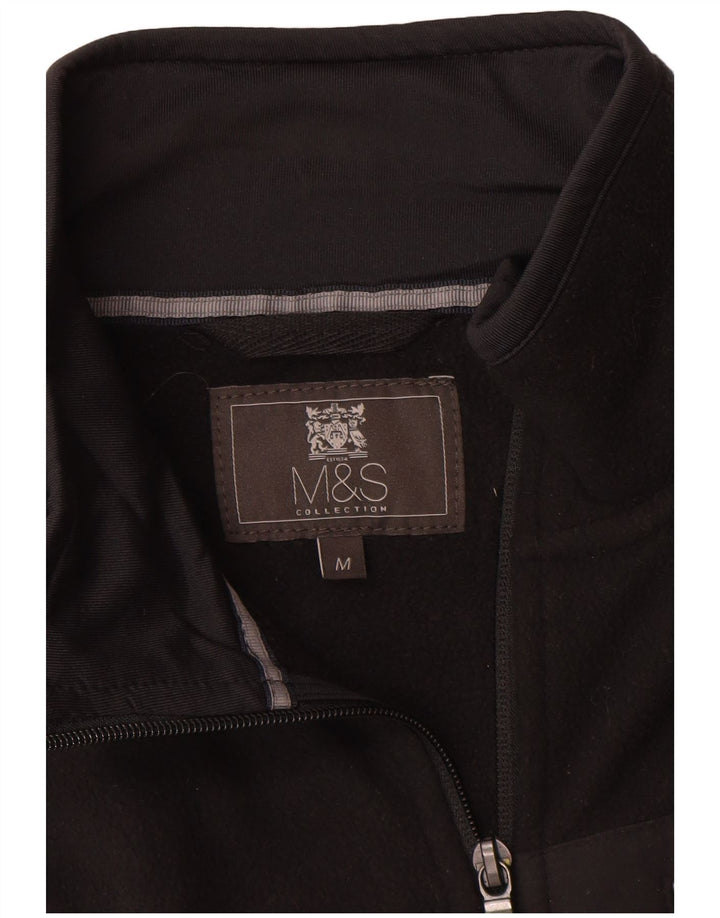 Marks & Spencer Herren-Fleeceweste, UK 38, mittelschwarz, Polyester