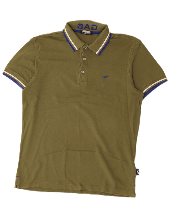 Gas Herren-Poloshirt, groß, Khaki, Baumwolle