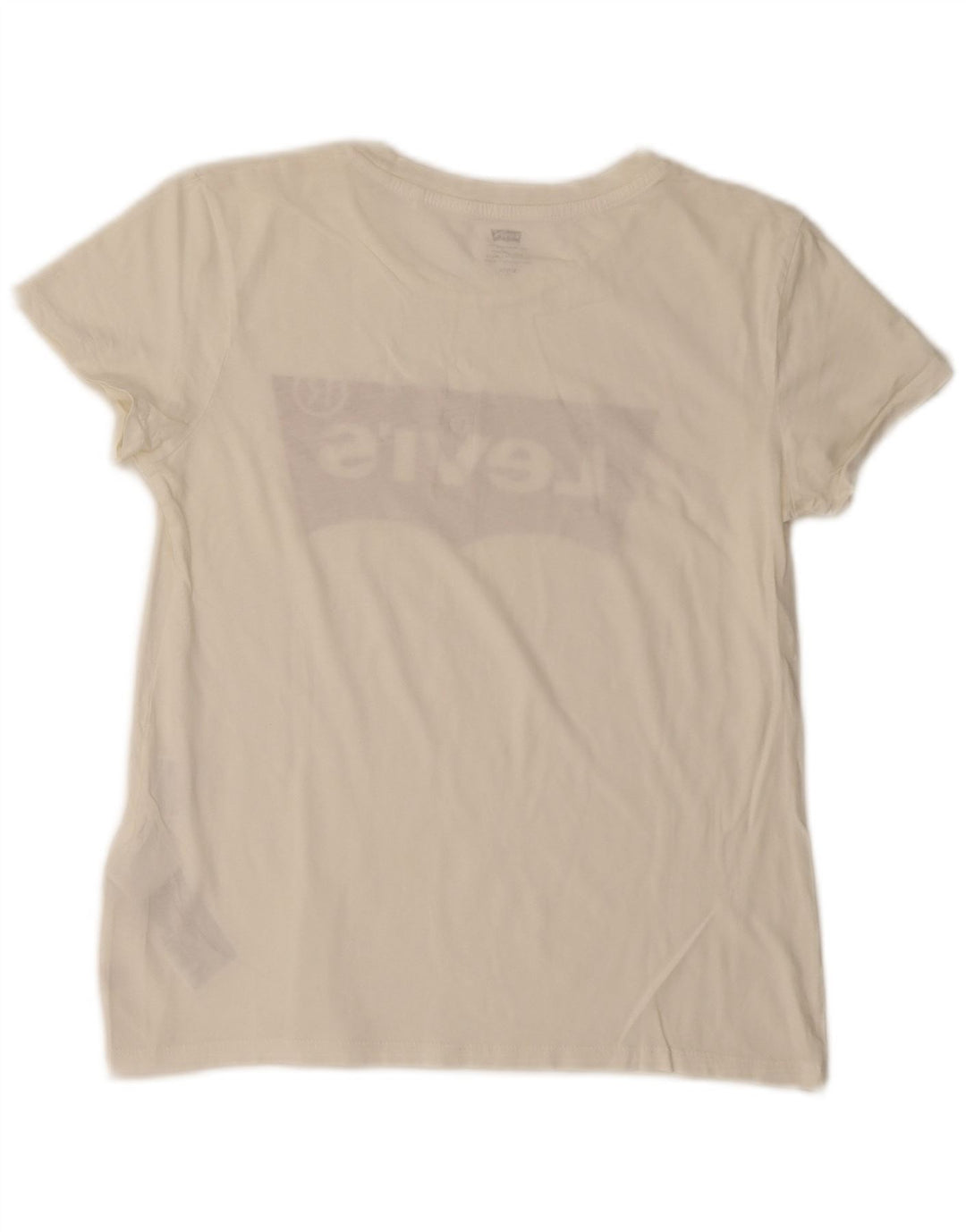 Levi's Damen-T-Shirt mit Grafik, UK 8, Größe S, weiße Baumwolle