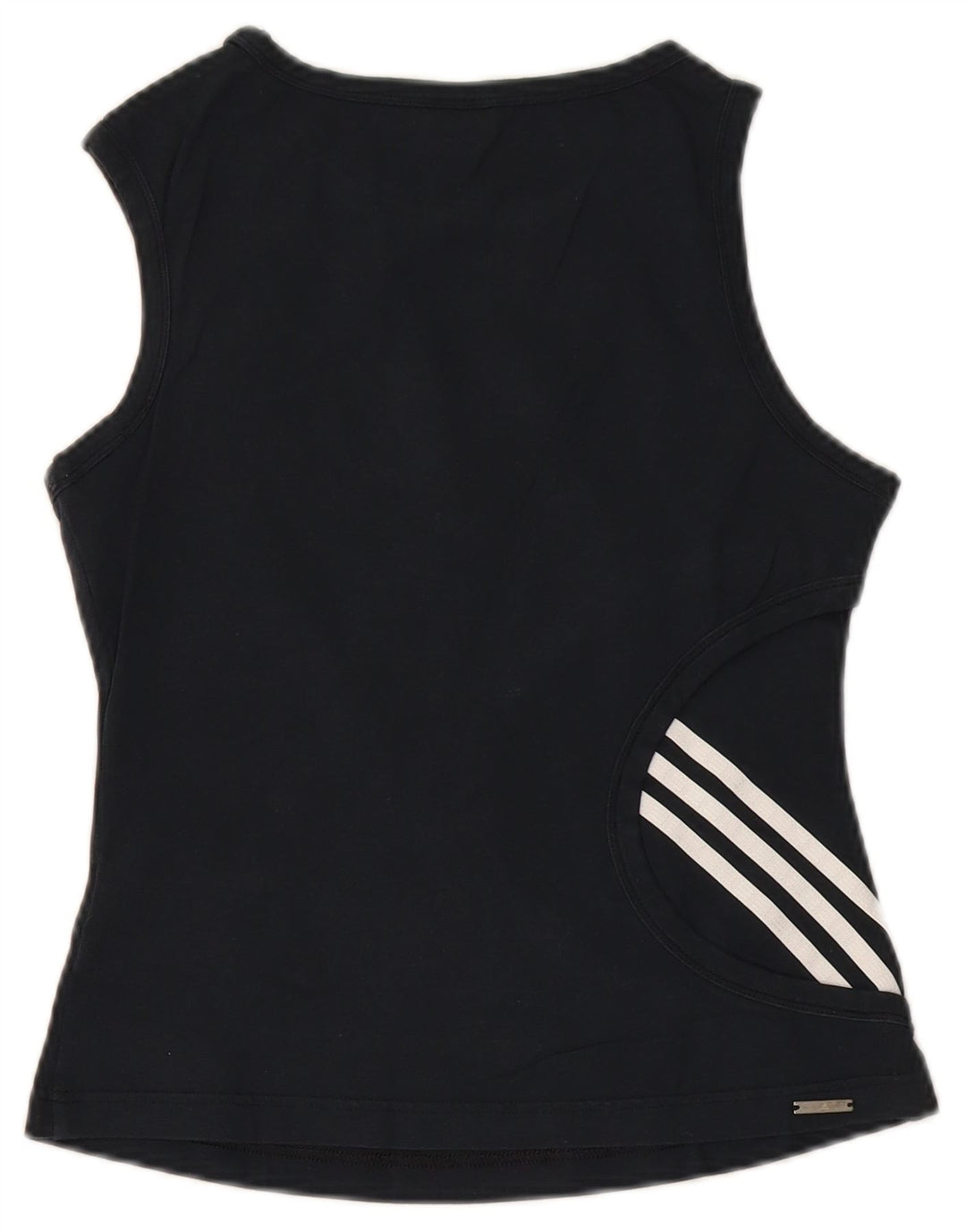 Adidas Damen Weste Top UK 10 Small Schwarz Baumwolle