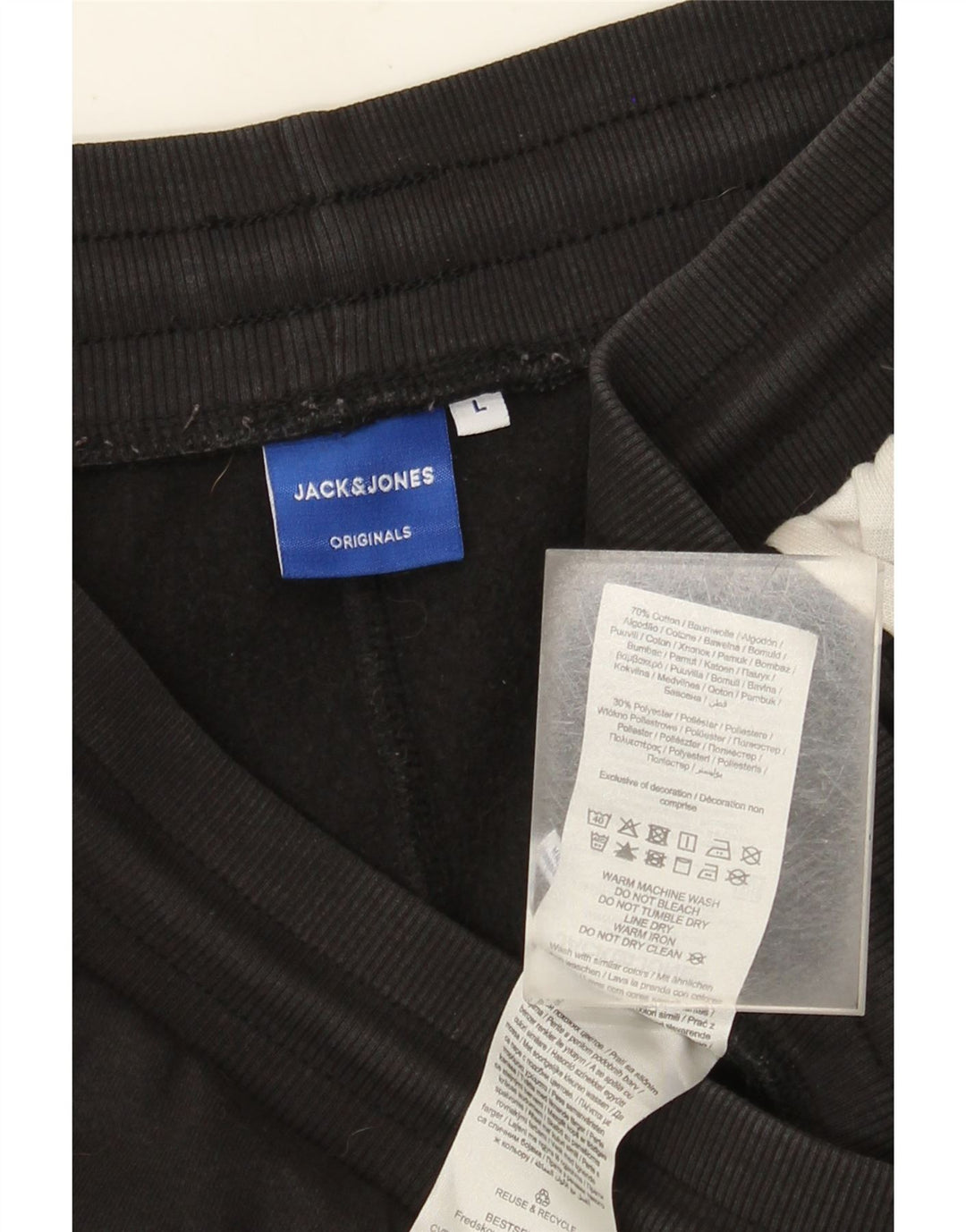 Jack & Jones Herren-Trainingshose, Jogginghose, Größe L, Schwarz, Farbblock