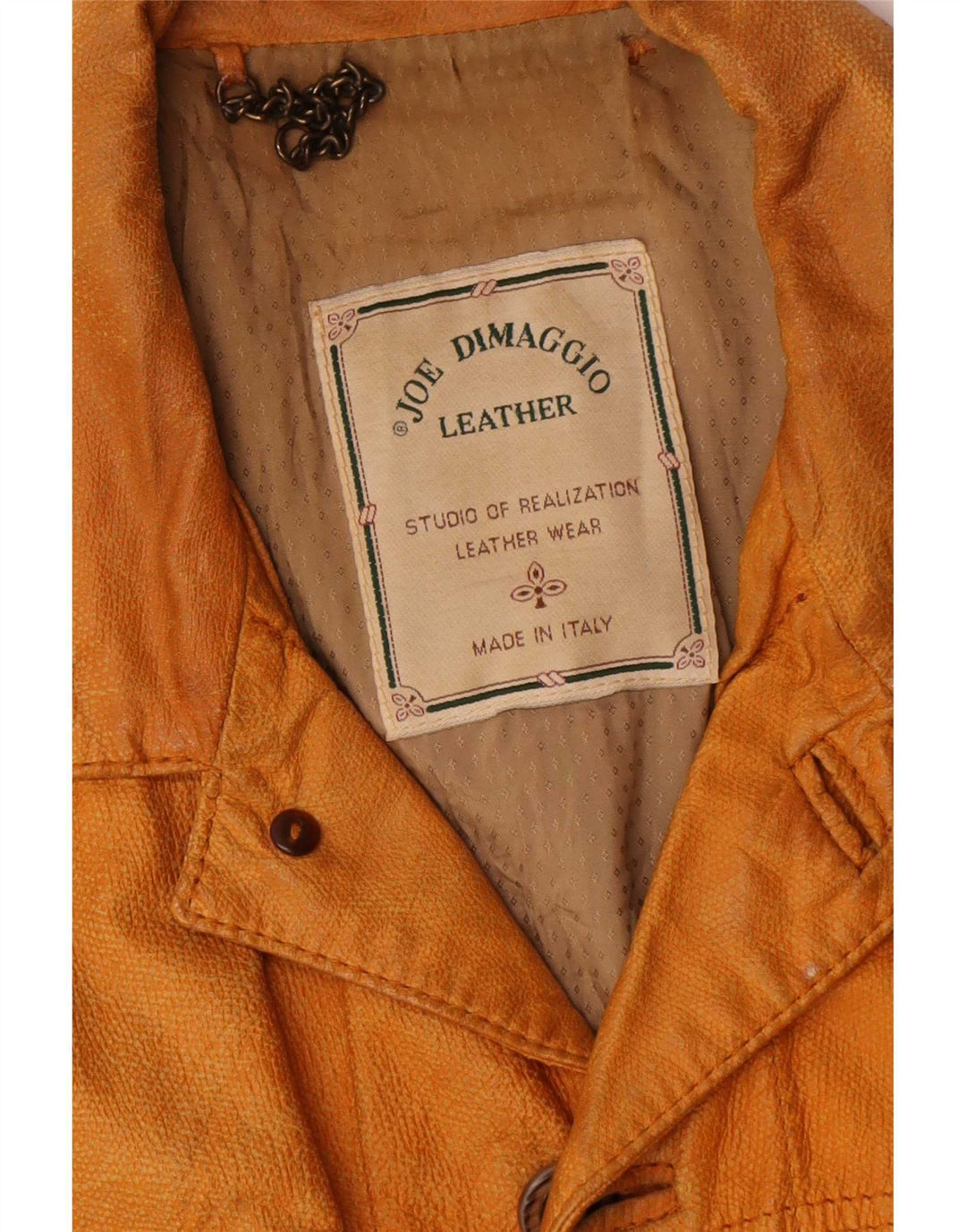 Vintage Herren Lederjacke IT 52 XL Gelb