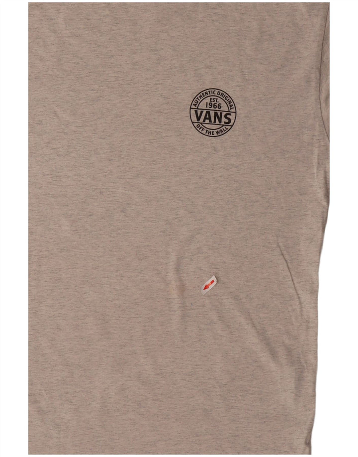 VANS Herren-T-Shirt mit klassischer Passform, mittelgrau gesprenkelter Baumwolle