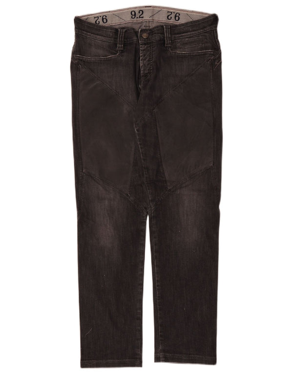 9.2 von Carlo Chionna Damen Straight Jeans W33 L30 Graue Baumwolle