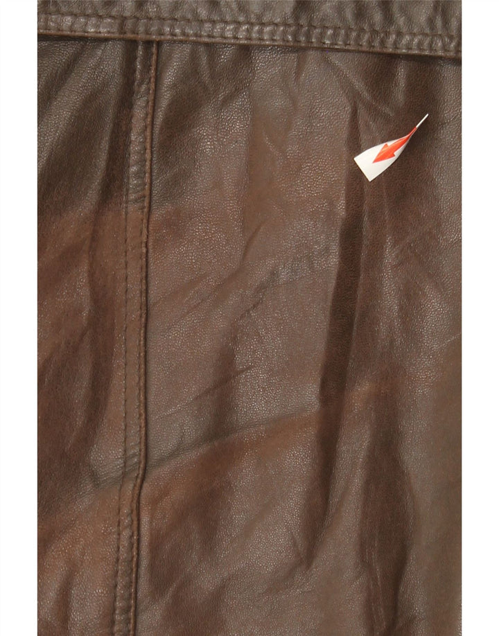 Vintage Herren Lederjacke IT 52 XL Braunes Leder