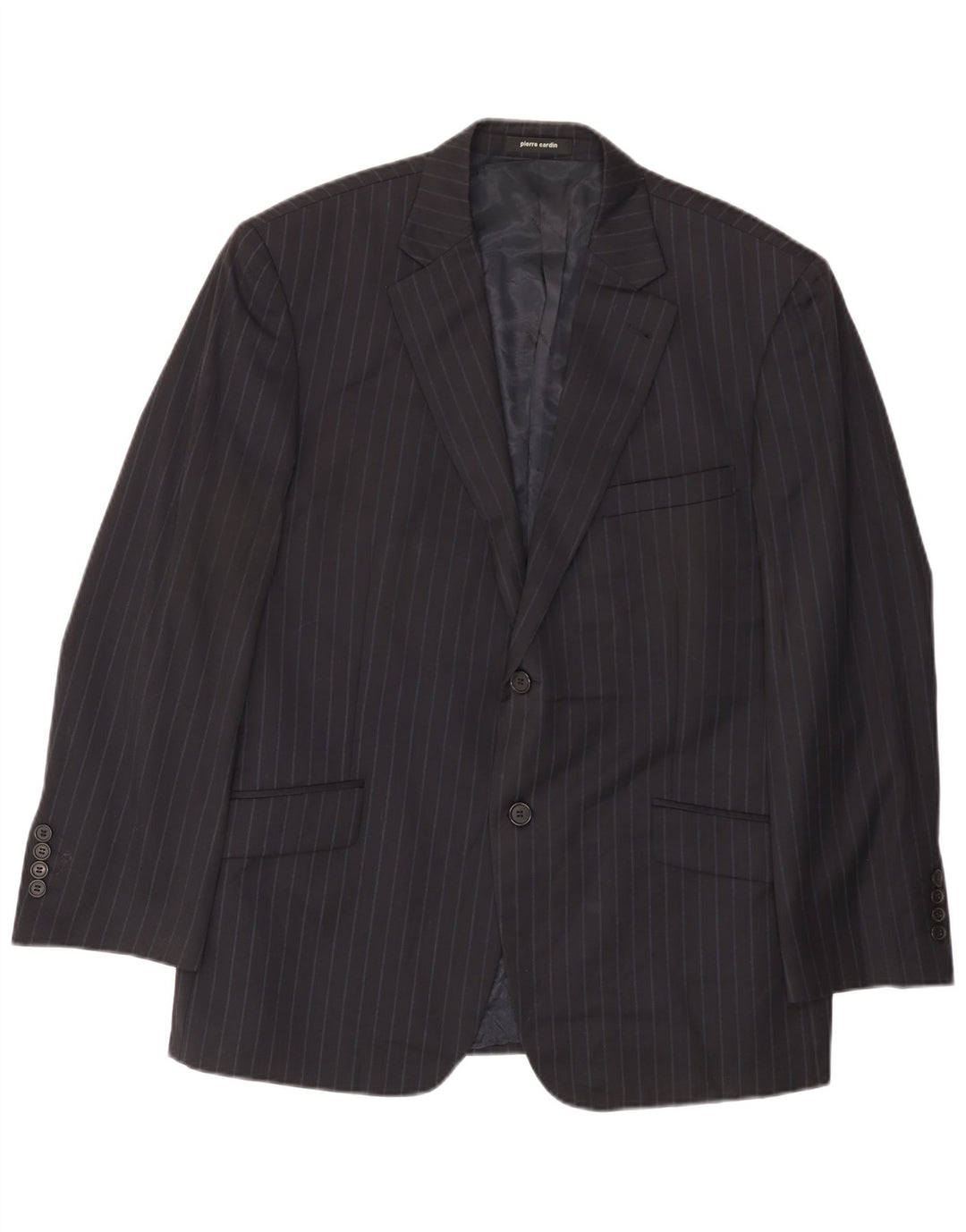 Pierre Cardin Herren 2-Knopf-Blazerjacke UK 44 2XL Marineblauer Nadelstreifen