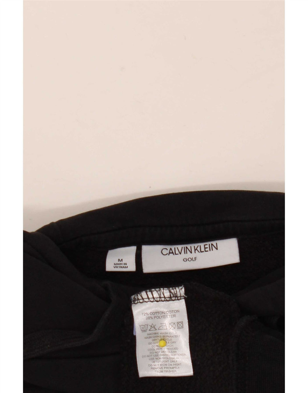 Calvin Klein Herren-Golf-Hoodie-Pullover aus mittelschwarzer Baumwolle
