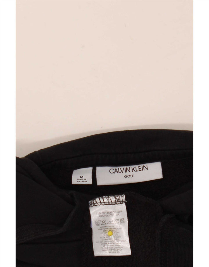 Calvin Klein Herren-Golf-Hoodie-Pullover aus mittelschwarzer Baumwolle